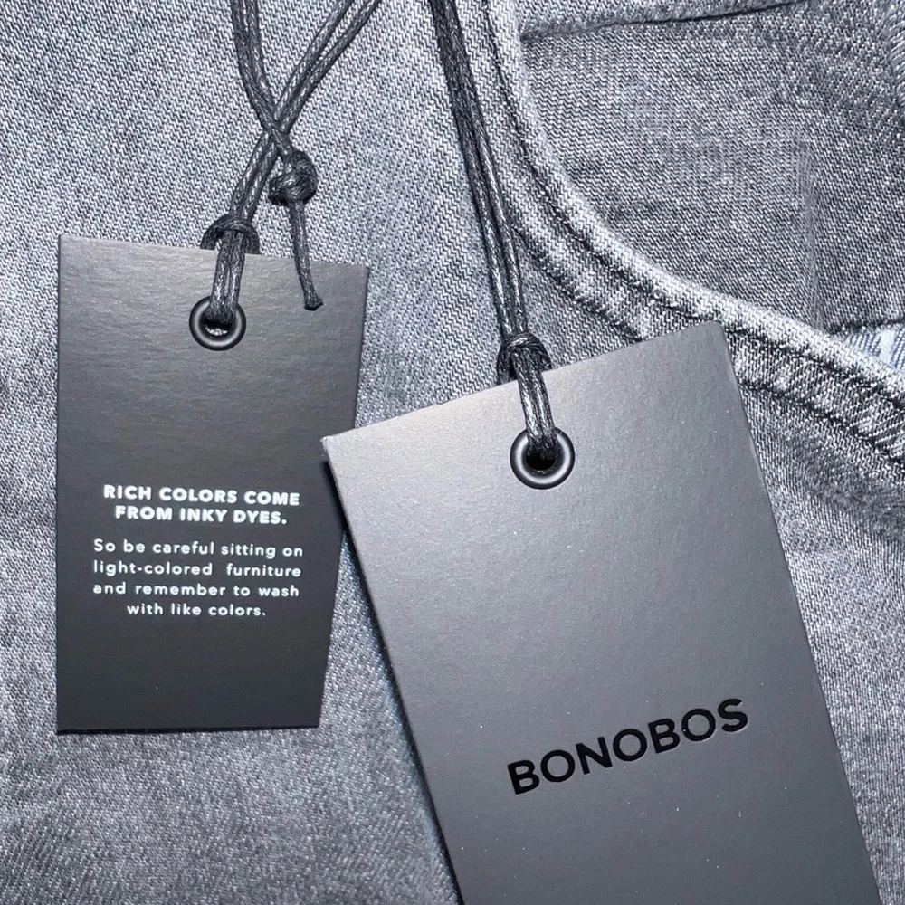 NWT $98 Bonobos Stretch lightweight jeans 38x32 dark gray - Picture 5 of 12